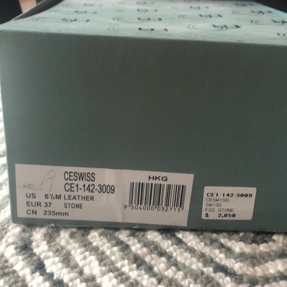 Carolinna Espinosa grey leather heels size 6.5 - Picture 6 of 7